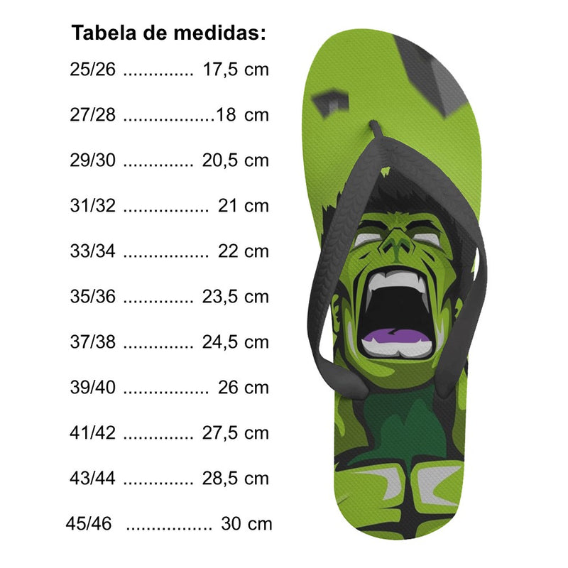 CHINELO DE DEDO HULK