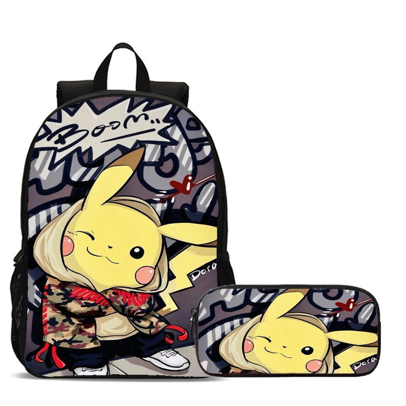MOCHILA + ESTOJO PIKACHU