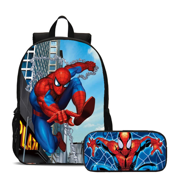 MOCHILA + ESTOJO HOMEM ARANHA AZUL