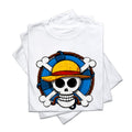 CAMISETA ALGODÃO CAVEIRA AZUL ONE PIECE
