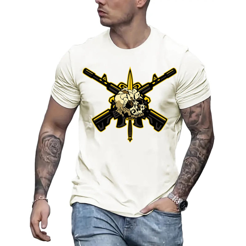 CAMISETA ALGODÃO FACA NA CAVEIRA