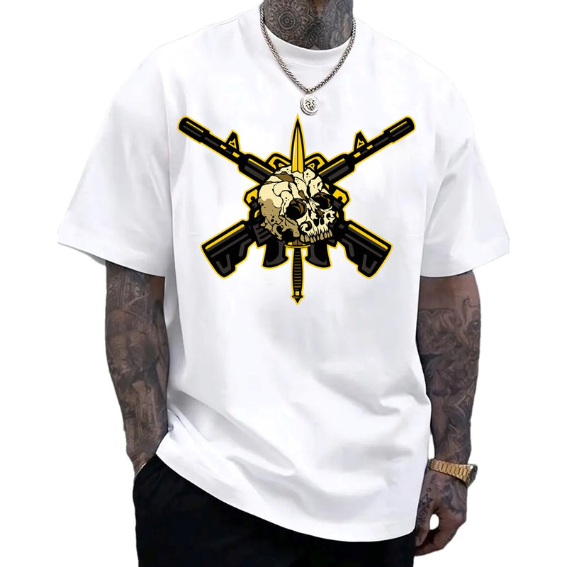 CAMISETA ALGODÃO FACA NA CAVEIRA
