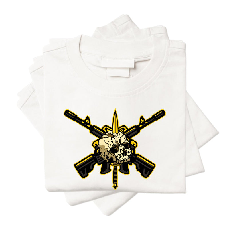 CAMISETA ALGODÃO FACA NA CAVEIRA
