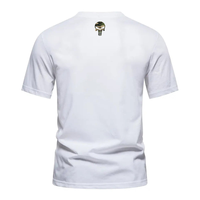 CAMISETA ALGODÃO CAVEIRA CAMUFLADA