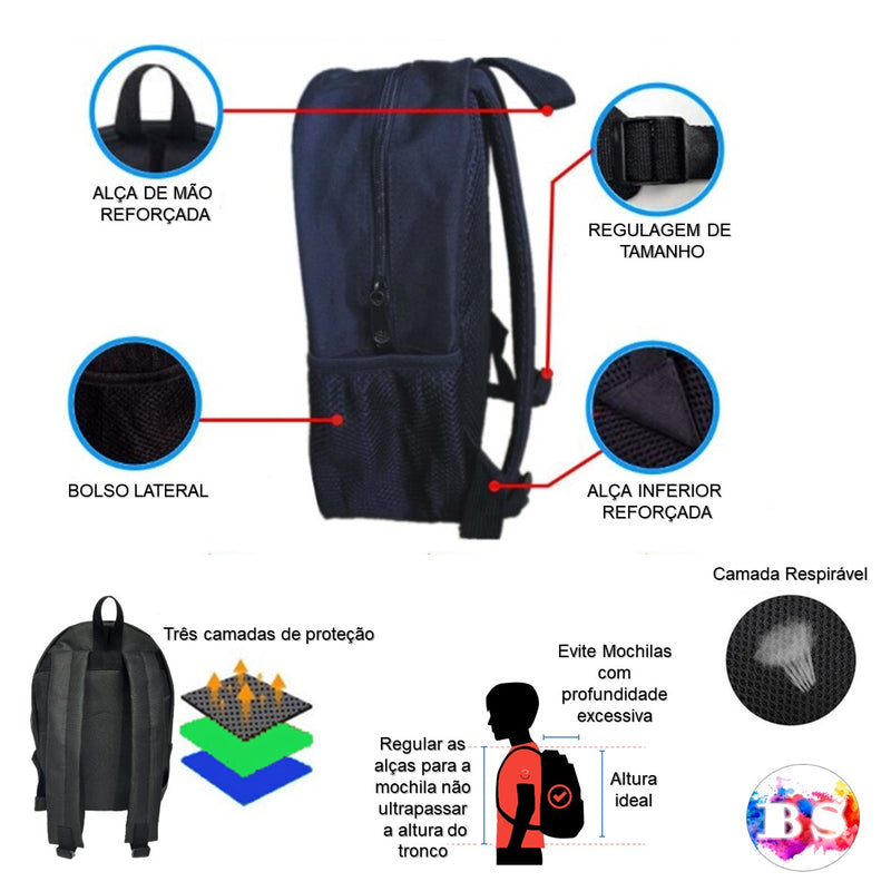 MOCHILA + ESTOJO NARUTO RAPOSA